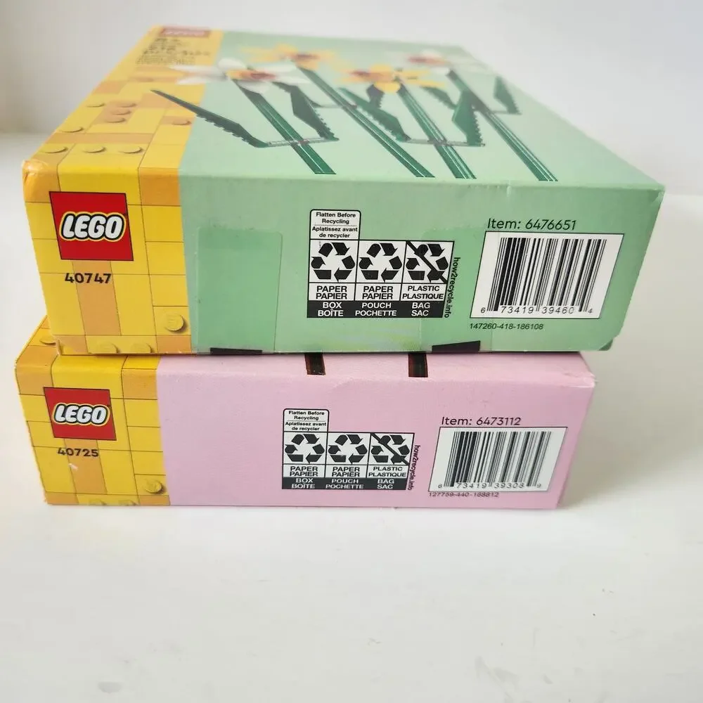 New! LEGO Botanical Flower Lot Cherry Blossoms 40725 Daffodil 40747 Building Set